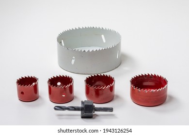 A set of Hole saws in different sizes for cutting holes in wood and drywall.jpg - Powered by Shutterstock