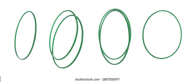 Set of hula hoops isolated on white. Banner design - Powered by Shutterstock