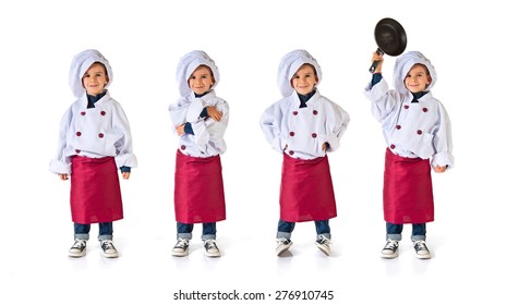 Set Images Of Child Dressed As A Chef