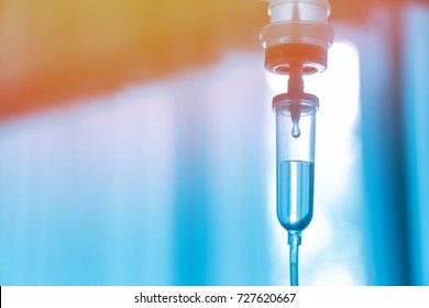 Set iv fluid intravenous drop saline drip hospital room,Medical Concept,treatment emergency and injection drug infusion care chemotherapy.