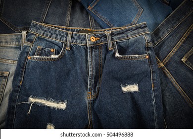 Set Jeans Collection Isolated Stock Photo 504496888 | Shutterstock