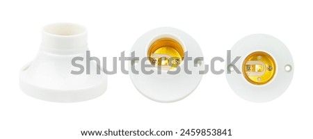 set lamp socket, light bulb socket, isolated from the background	