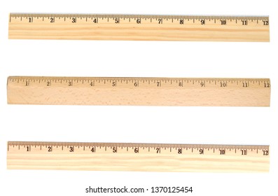 Set Of Lifetime 12 Inch Wooden Rulers 