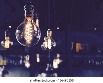 Set of light bulbs retro style