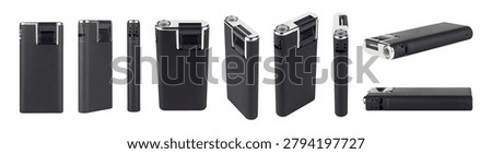 Set of lighter isolated from background