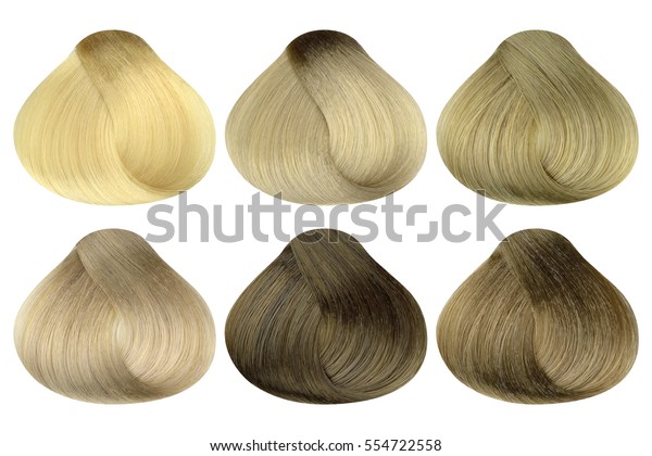 Set Locks Six Different Blonde Hair Stock Photo Edit Now