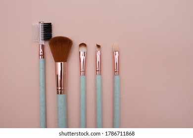 set for makeup, brushes for makeup artists, light background, copy space, make beauty, care for the face - Shutterstock ID 1786711868