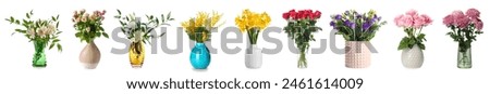 Similar – Image, Stock Photo Rose in vase on table