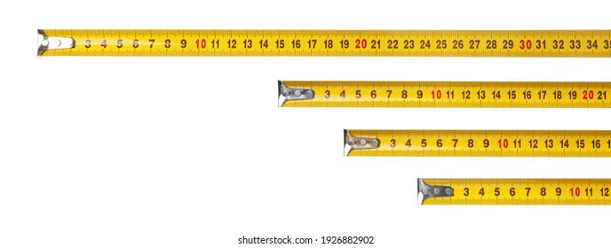 Set with measuring tapes on white background, banner design - Shutterstock ID 1926882902