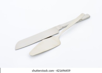 Set Of Metal Cake Knife And Server