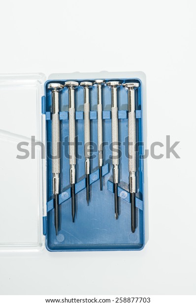 Set Mini Screw Drivers Isolated On Stock Photo 258877703 | Shutterstock