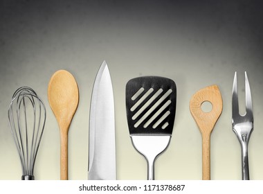 Set Modern Steel Kitchen Utensils On Stock Photo 1171378687 | Shutterstock