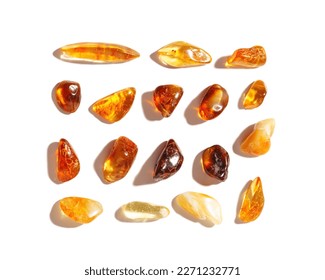 Conjunto piedras ámbar piedra