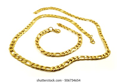 Chain Bracelet Isolated On White Background Stock Photo 1915871431 ...