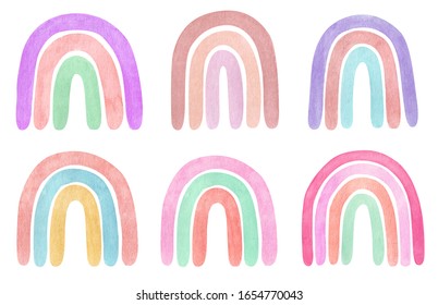 Set Neutral Calm Rainbows Blue Green Stock Photo 1654770043 | Shutterstock