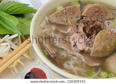 Similar – Image, Stock Photo Asian noodle soup preparation