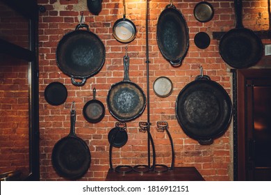 Set Of Old Kitchen Tools - Retro Equipment Of Grandmother Cooking.