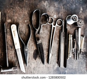 Set of old tools 