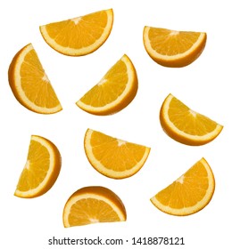 set of oranges slices isolated - Shutterstock ID 1418878121