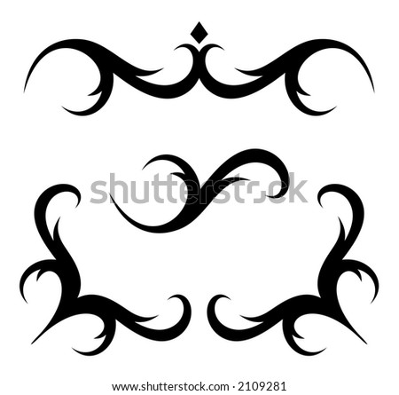 Set of original design elements