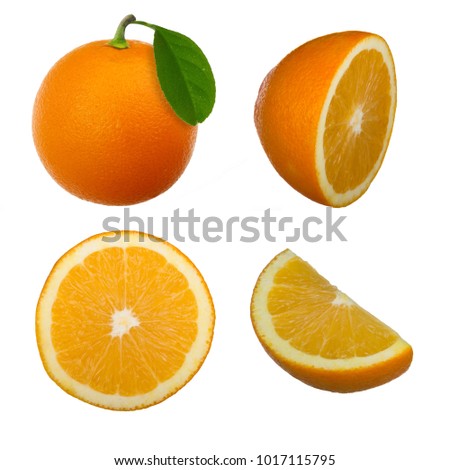 set of ornage isolated