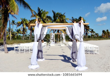 Set Outdoor Tropical Beach Wedding On Stock Photo Edit Now