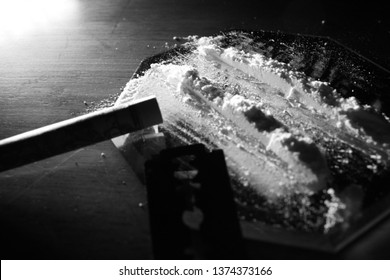 Set Photo Lines Cocaine Made Icing Stock Photo (Edit Now) 1374373166