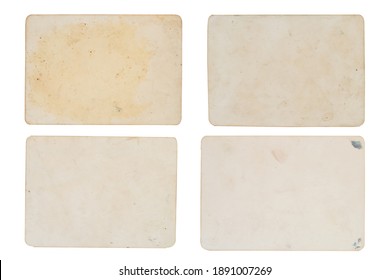 Set Of Photo Paper With Dusty And Grungy Texture And Surface. Use For Image Overlay Effect With Space For Vintage Grunge Design. Clipping Patch. 