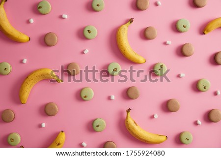 Similar – Image, Stock Photo round sweet green pistachio donut