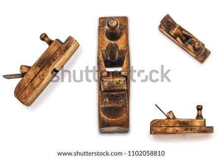 set from a plane-the joiner's tool, isolated.