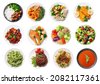 healthy meals white background