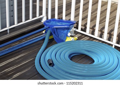 A Set Of Pool Cleaning Supplies