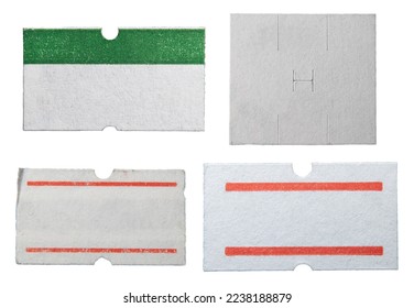 A set of price tag stickers with clipping path
