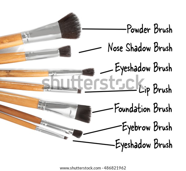 Set Professional Makeup Brushes Names On Stock Photo Edit Now