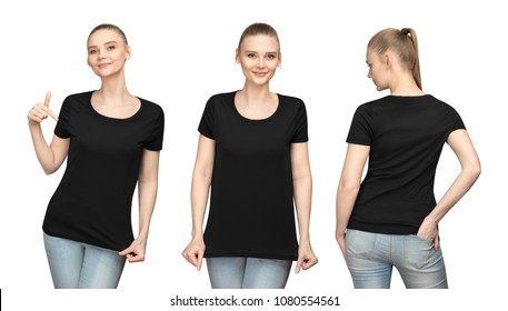 Download Woman T Shirt Template Front Back Side Images Stock Photos Vectors Shutterstock