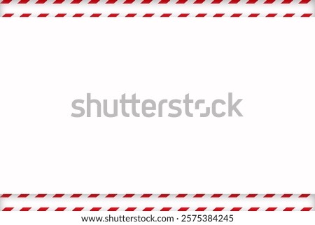 Set of red with white warning seamless stripes. Vector danger tapes. Ribbons do not cross, danger and caution.