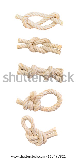 Set Rope Knots Tie Down Images Stock Photo Edit Now