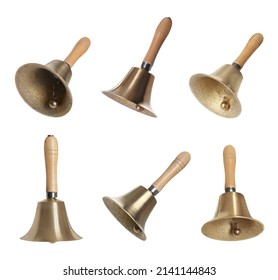 Set with school bells on white background - Powered by Shutterstock