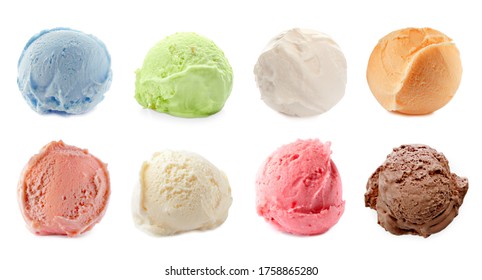 Ice Cream Ball Isolated On White Stock Photo 1356009926 | Shutterstock