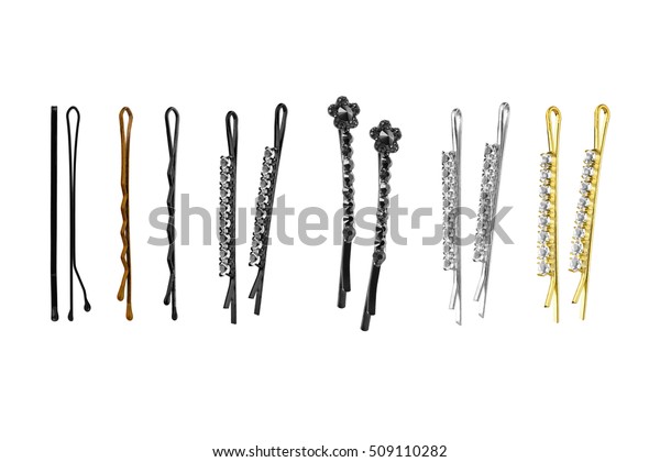 Set Seven Different Types Metalic Hair Stock Photo Edit Now