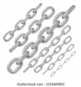 Set Short-link Welded Chain. Zinc Plated Steel. Metal Chain. Quick Link Connector Rigging Hardware Heavy Duty Stainless.