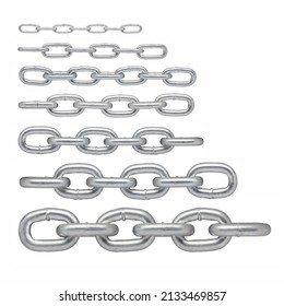 Set Short-link Welded Chain. Zinc Plated Steel. Metal Chain. Quick Link Connector Rigging Hardware Heavy Duty Stainless.