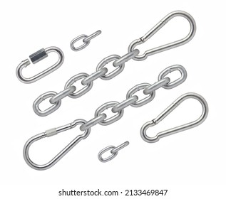 Set Stainless Steel Carabiner Oval. Quick Link Connector Rigging Hardware Heavy Duty Stainless. Screwlock Quick Link Lock. Ring Hook Chain Rope Connector Buckle Locked Hook.