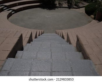 A Set Of Stairs In An Outdoor Amphitheatre