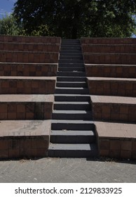 A Set Of Stairs In An Outdoor Amphitheatre