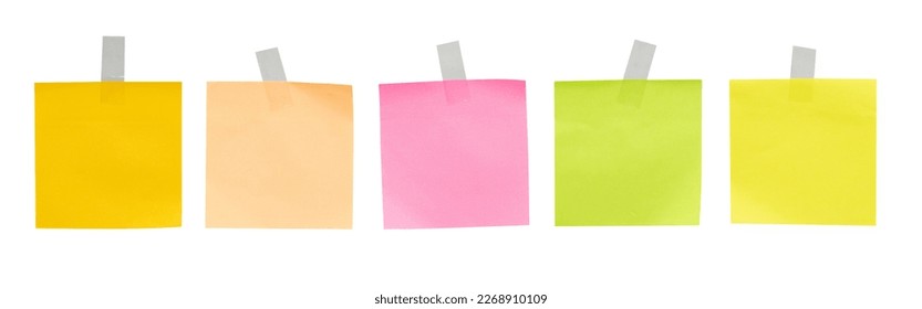 Set of sticky note with transparent tape - Shutterstock ID 2268910109