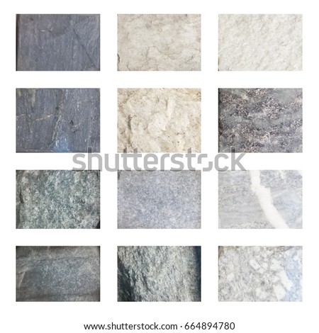 Set of stone textures and backgrounds