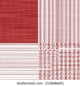 Set of stylish and trendy modern geo checkered textures, motifs plaids, stripes, plain collage on seamless high resolution linen texture, digital print patterns
 - Shutterstock ID 2158686691