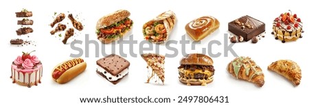Set of sweets and desserts