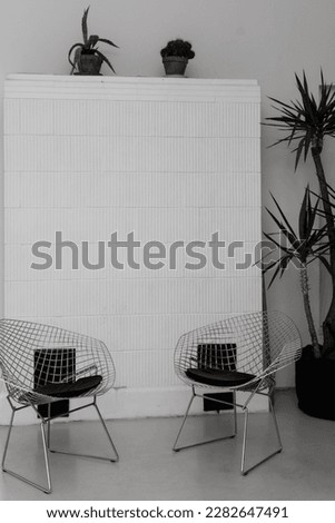 set of table and chairs in interiour design